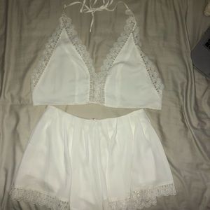 L’atiste by Amy white two piece in size large